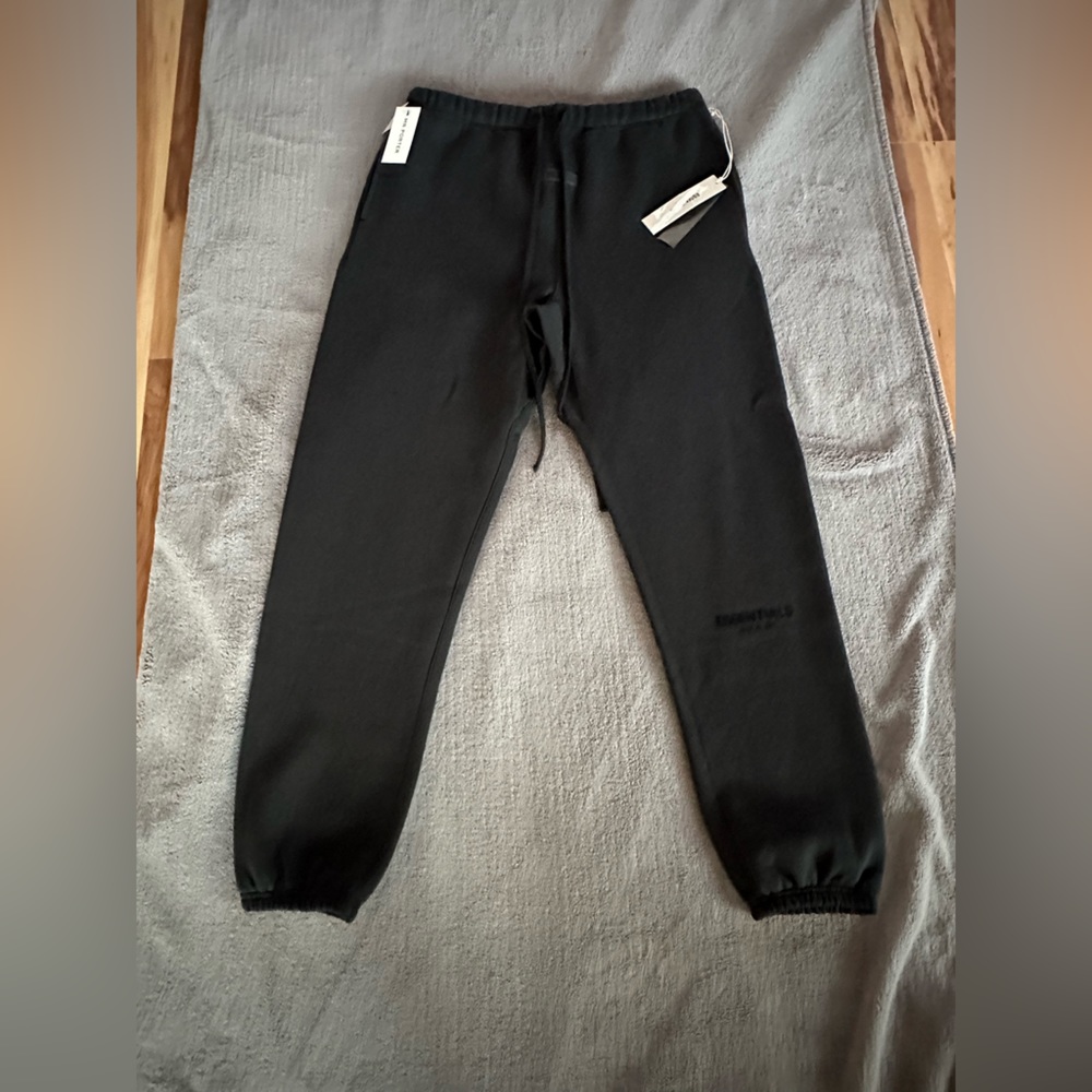 NWT Fear of God Essentials Logo-Flocked Cotton-Blend Jersey Sweatpants